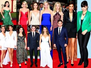 Colaj cu vedete în ținute elegante și moderne.